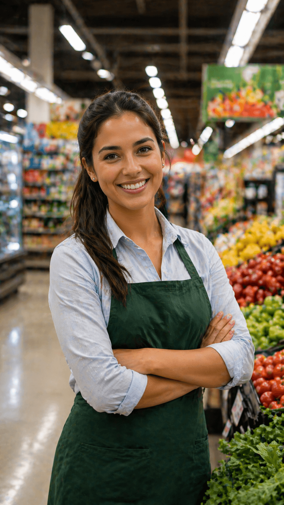 Colaboradora en supermercado